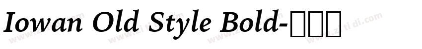 Iowan Old Style Bold字体转换